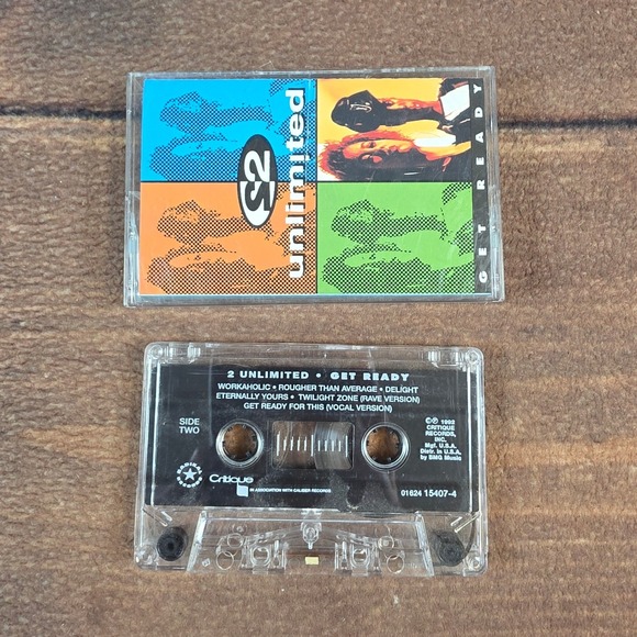 Critique Records Other - 2 Unlimited Get Ready Cassette Tape 1992 Clear Excellent Eurodance Techno Rave
